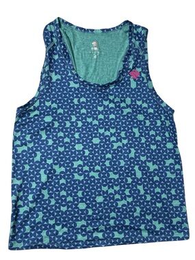 Rabbit EZ Tank Cropped - Women’s Medium- Nouveau Navy Geo - GUC